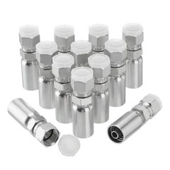 New-12 Pack 3/8″ Hydraulic Hose Fittings, 3/8″ I.D. Hose x 1/2″ JIC 37° Female