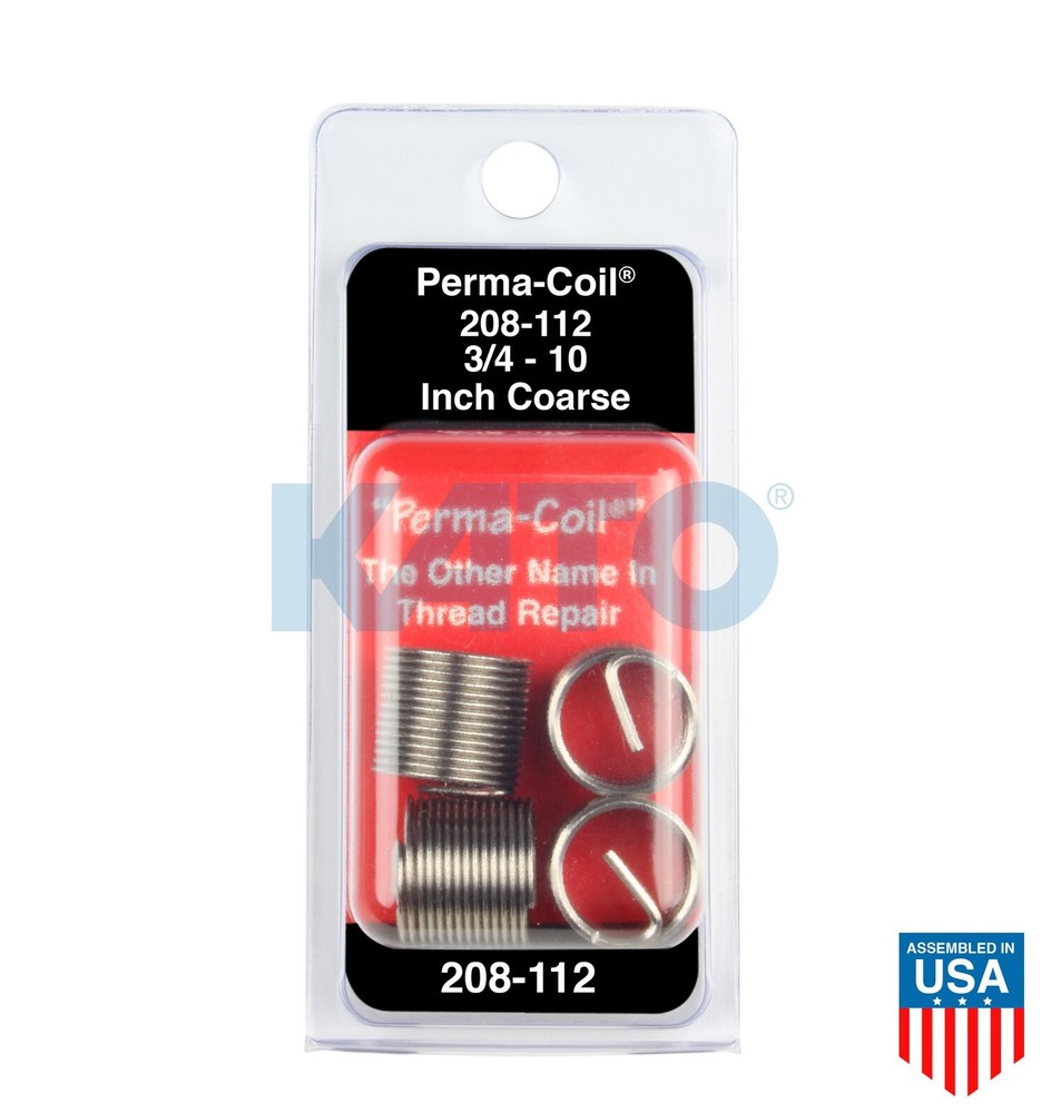 3/4-10 Thread Repair Pack Perma-Coil 208-112 (4 Insert) Helicoil 5521-12