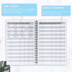 A6 Big Checkbook Register, Check Registers for Personal, Check Book Register
