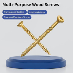 #10 X 4 in Multi-Purpose Wood Deck Screw for Interior and Exterior,Bugle Head,Go