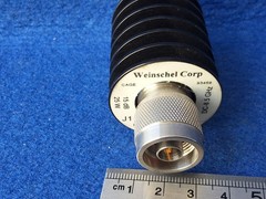 Weinschel Corp. 33-15-43 RF Microwave Coaxial Fixed Atten DC-8.5GHz, 15dB, 25W.