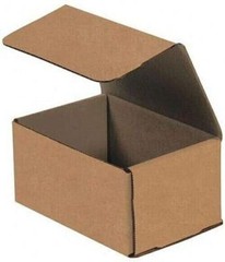 50 6-1/2″ x 4-7/8″ x 3-3/4″ Kraft Corrugated Mailers Die Cut Tuck Flap Boxes