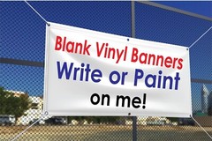 Blank White Banner Grommets 13 Oz Indoor Outdoor Banner Sign Various Sizes