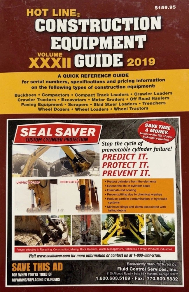 2019 Hot Line Construction Equipment Guide SC Reference Values for Machinery