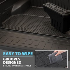 TPE Truck Bed Mat+Tailgate Mat Floor Mats, 2PCS