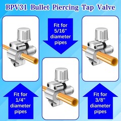 2 Set BPV-31 Refrigerator Puncture Valve Line Tap Piercing Valve for HVAC A/C US