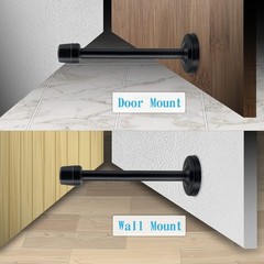 Door Stop, 2 Pack Extra Long Stopper, Stainless Steel, 6 6inch X 2pack, Black
