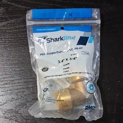 SharkBite 3/4in x 3/4in Push-to-Connect Brass Elbow Female x Female U256LFEZ