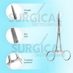 10 Kelly Hemostat Forceps 6.25″ Straight Surgical Veterinary Tool German Grade