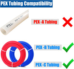 12 Pack 1/2 Press X 1/2 PEX Adapter Brass Coupling Lead-Free Plumbing Fittings