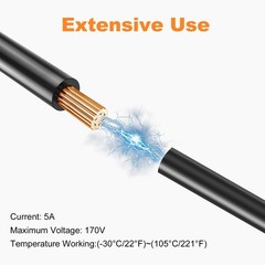 250FT Low Voltage Landscape Lighting Wire – 16/2 Gauge Outdoor Cable