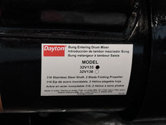 DAYTON 32V135 BUNG ENTERING DRUM MIXER PP2LTFB41TBG