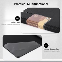 Presentation Binder 40-Pocket, Displays 80 Pages, 9×12 inch with Plastic Slee…