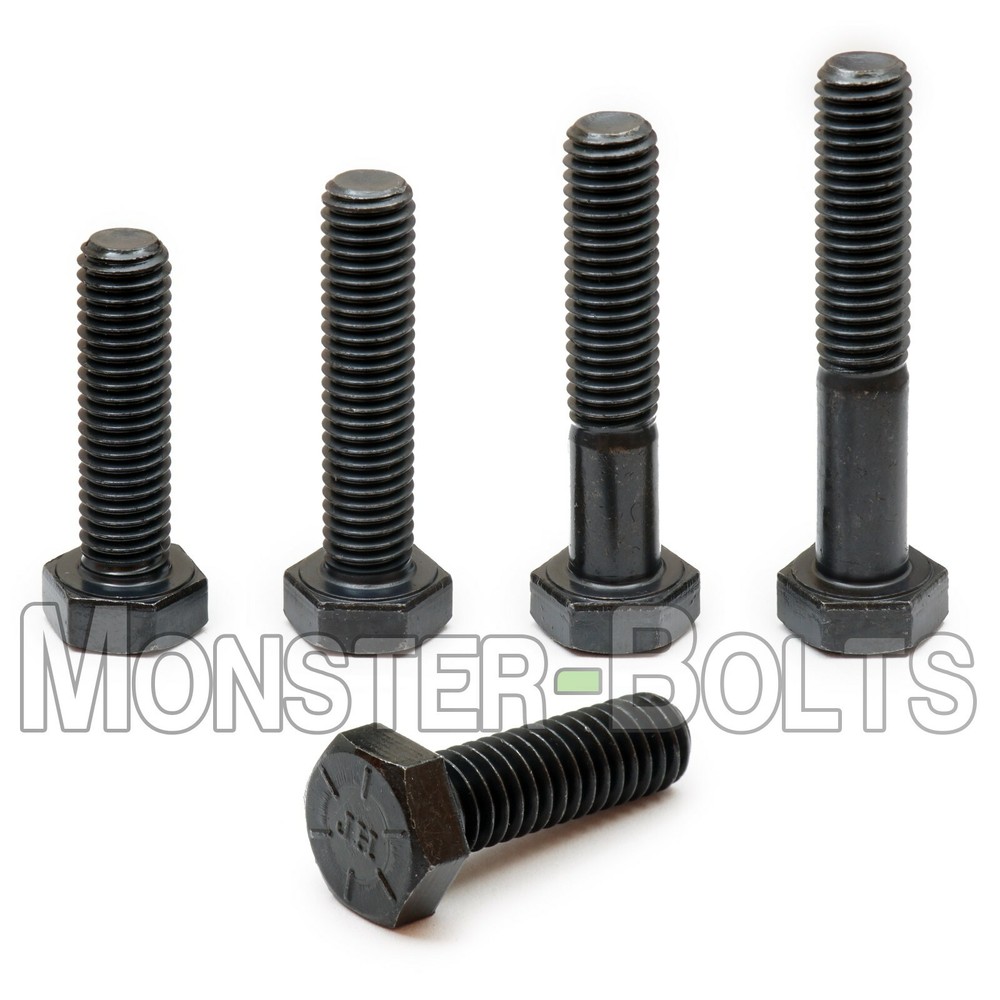 1/4″-20 Hex Cap Screws / Tap Bolts, Coarse SAE Grade 8 Alloy Steel w Black Oxide