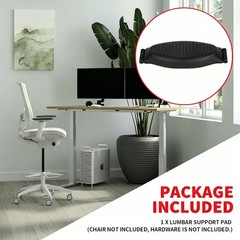 Black Lumbar Back Support Pad Size B For Herman Miller Aeron Chair Plastic New