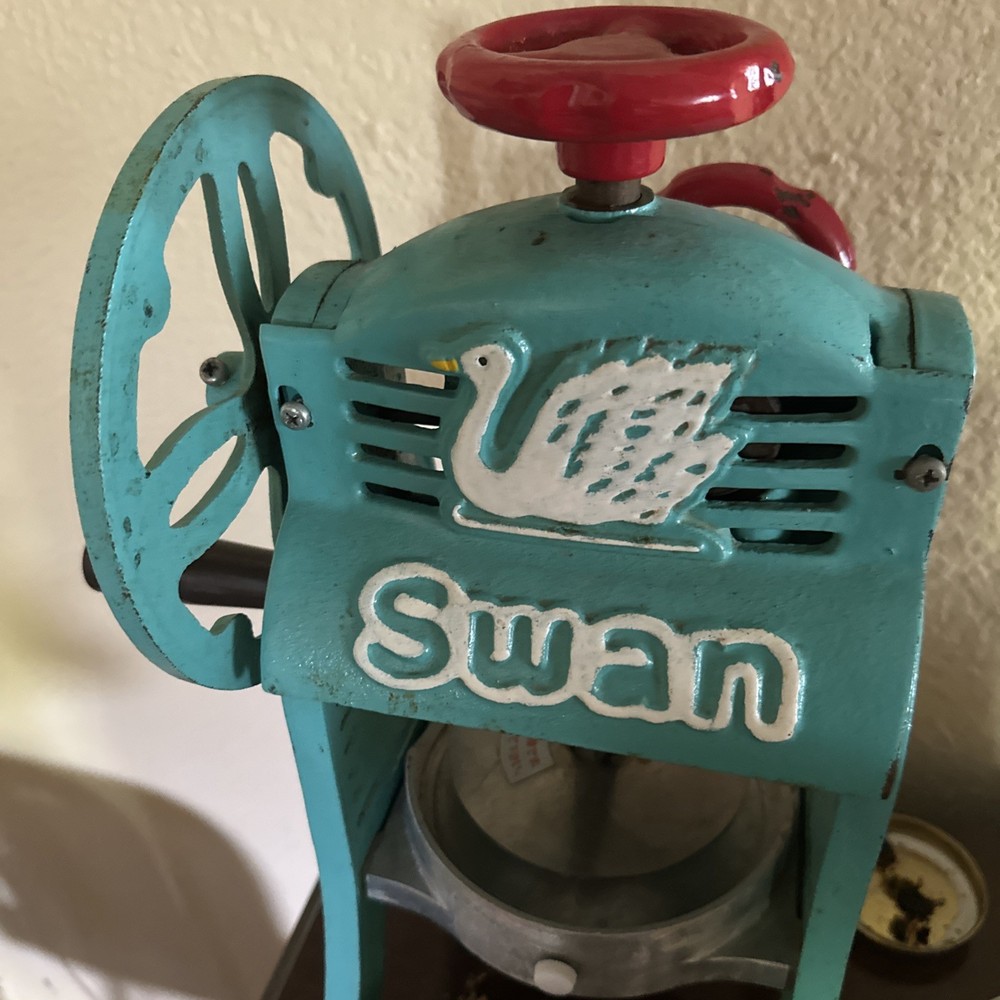 Swan SI-5A DX Manual Ice Shaver Japanese Compact Hand Crank with Cup & Scoop