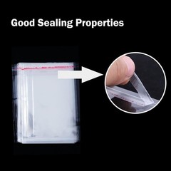 Clear Resealable Cellophane Bags Adhesive for Jewelry Candies Cookies Decorative