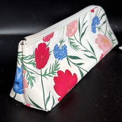 Kate Spade Pencil Pouch Cosmetic Case Travel Bag Faux Leather w Accessories