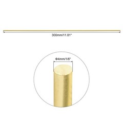 8pcs Brass Rods 1/6″ x 12″ Brass Solid Round Stock Lathe Bar(4mm Dia)
