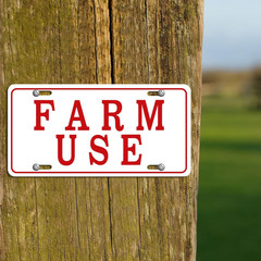 Blulu 4 Pieces Farm Use ID Tag Sign Aluminum Reflective Rust red, white