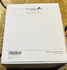 Blue Summit Supplies 100 Pack Colored File Folders Letter Size with Cut Tabs