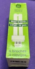 GE Biax D ECO 13W 4 Pin CFL 97597 F13DBX/841/ECO4P G24q-1 Base Light Bulb – NOS