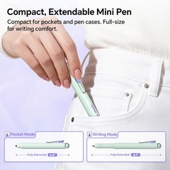 Gel Pens Medium Point: Morph 0.7mm Black Ink Mini to Full Size Soft Grip Port…