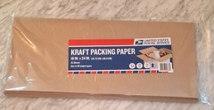 United States Postal Service Kraft Packing Paper Sheets 18 x 24 in, 15 Sheets