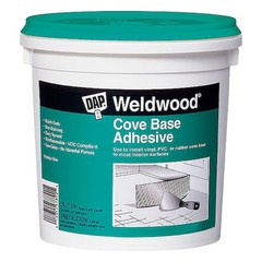 Dap 25053 Construction Adhesive, Cove Base Series, Green, 1 Qt, Pail