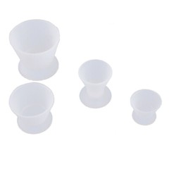 Dental Flexible Lab Silicone Dappen Dish Mixing Cup Suction Rubber No-Stick Bowl