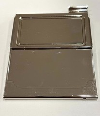 Pocket Chrome Business Card Holder Case Wallet for Business ID Credit Cards-NOS