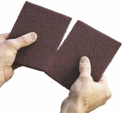 Norton Bear-Tex 747 Maroon Hand Pads 6”x9” General Purpose Scuff – 20 Pack