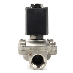 U.S. Solid 1/2 inch Stainless Steel Solenoid Valve VITON Seal 110V AC NC 145 psi