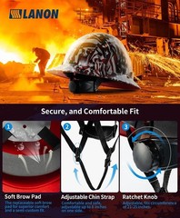 Fiber Reinforced Plastic Hard Hat for General Industrial and Construction Use