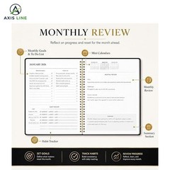 2026-2027 Monthly Planner 2 Year Spiral Agenda Calendar Goals Notes 7.5×10