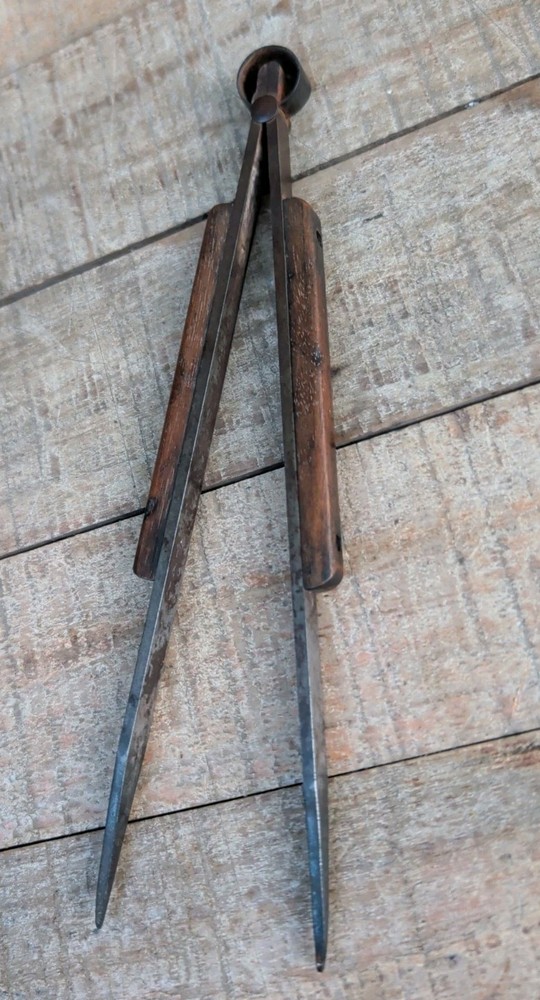 Vintage Wood Handled Non-adjustable Tweezer Dividers Unmarked…9″