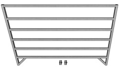 ALUMINUM 5 FT X 10 FT 6 RAIL 40″ TALL SHEEP & GOAT ADD-ON STALL KIT PANEL PEN