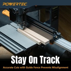 POWERTEC 24 Straight Edge Guide Clamp with 16 x 3-1/2 Band Saw Fence – Resaw …
