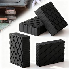 Pangda 4 Pack Solid Rubber Auto Lift Pads 6-3/8 X 4-3/4 X 1.57 Anti-Skid Lift