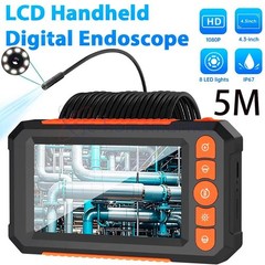 Endoscope Camera with Light, 4.3′ IPS Screen 1080P HD Inspection Camera w/8 LED