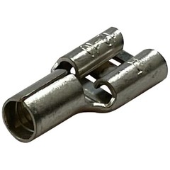 (100) Non Insulated Female 12-10 Gauge Quick Disconnect .250″ Terminal Connector
