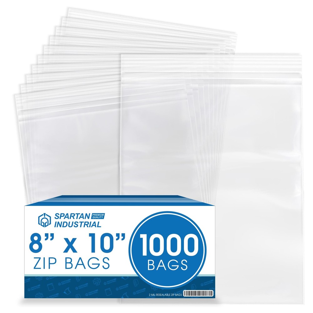 Spartan Industrial – 8” X 10” (1000 Count) Quart Clear 8″ X 10″,