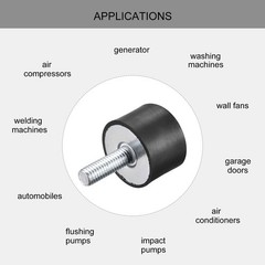 8Pcs M8 Male/Female D30xH20 Rubber Mount Vibration Isolator