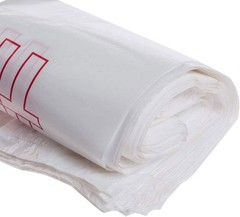 Durable White Plastic Shopping Bags – 100 Count, 15 Mic Reusable and Disposable