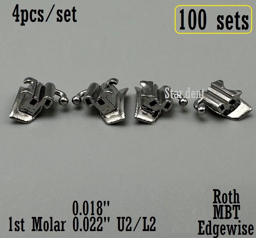 Dental Orthodontic Buccal Tubes Bracket Braces 1st Molar Roth MBT Edgewise U2/L2