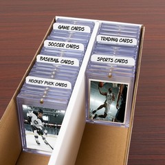 200ct Tall Trading Card Dividers – White Plastic Divider, Page