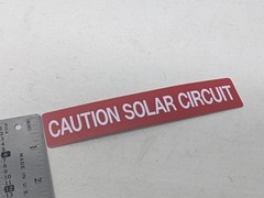pack of 20 Caution Solar Circuit Vinyl Label UV Rated PV decals / stickers