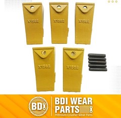 5x X156S Backhoe Bucket Teeth with Pins for Skid Steer and Mini Excavator Bucket