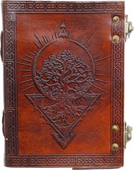 Leather Notebook Tree of Life 5×7 Inch Journal Diary Sketchbook 200 Pages B1 G1