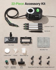 22-in-1 1500W High Pressure Steam Cleaner Kit Portable Steamer for Home Car Tile